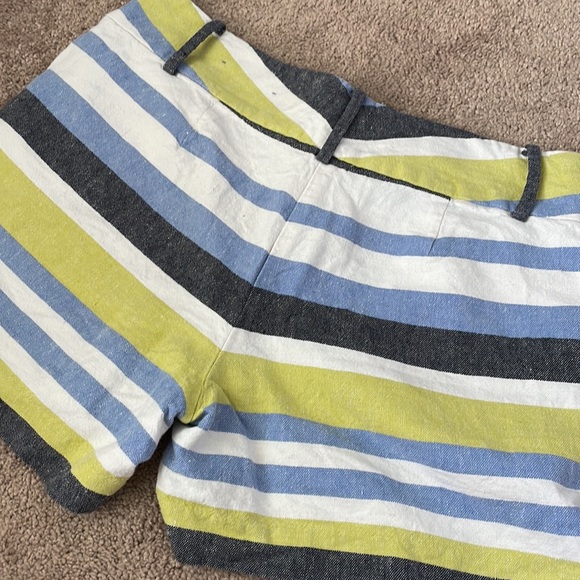 Ann Taylor Striped Linen Shorts Size 6 - Picture 4 of 4